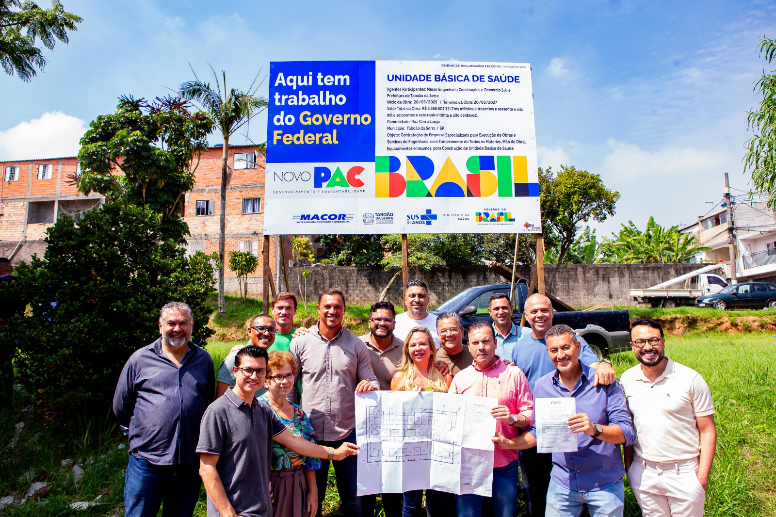 Foto da reportagem Prefeito de Taboão da Serra Engenheiro Daniel dá início as obras da UBS Cerro Largo